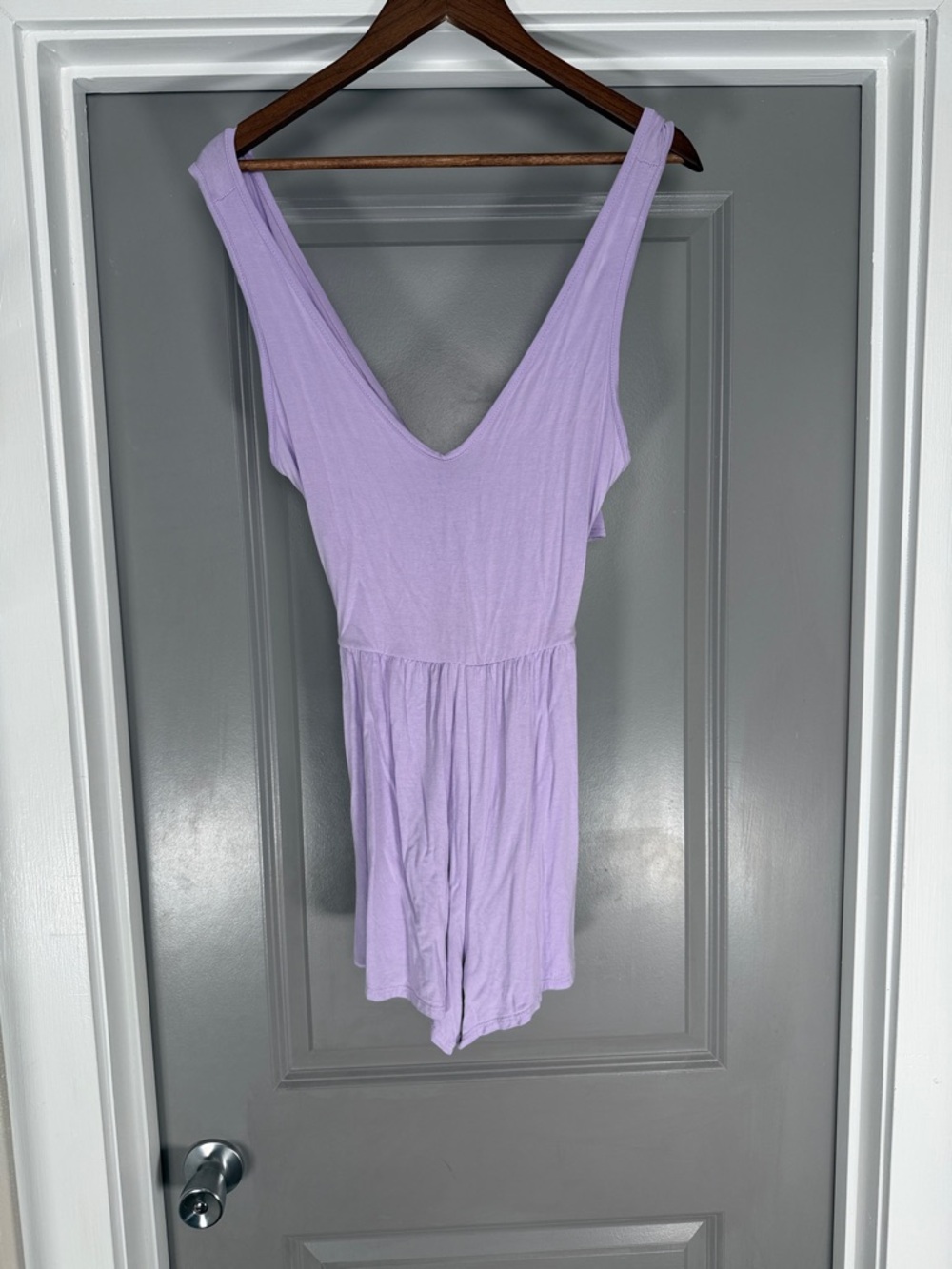Lilac V-Neck Sleeveless Romper
